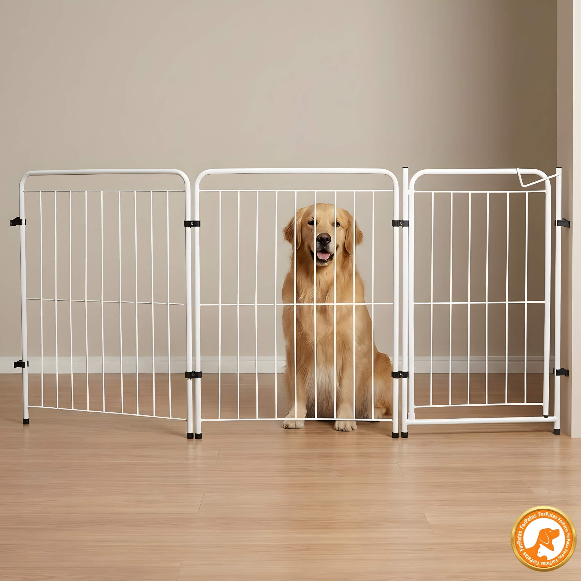 Cercado Pet Dobrável com Portão 82cm em Aço – Duty™ | Segurança Modular para Pets e Crianças - Imagem 6