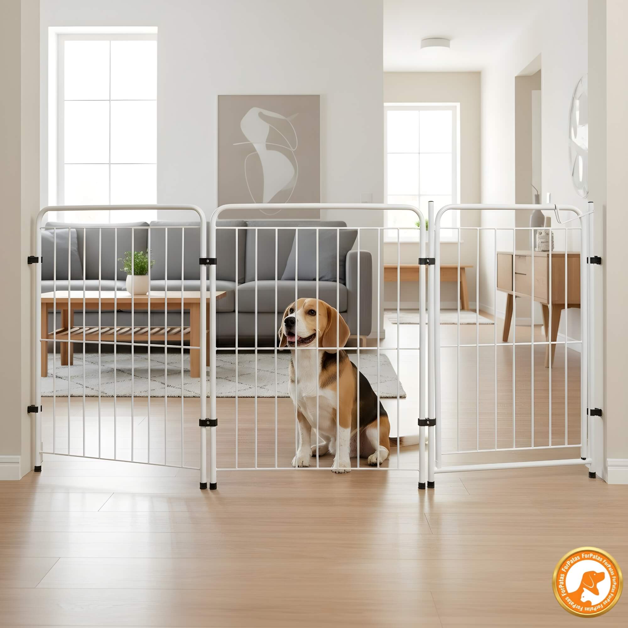Cercado Pet Dobrável com Portão 82cm em Aço – Duty™ | Segurança Modular para Pets e Crianças - Imagem 5