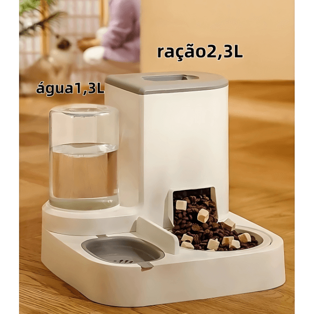Bebedouro e Comedouro Automático 2 em 1 para Cães e Gatos – Sem Energia e com Filtro | ForPatas - Imagem 3