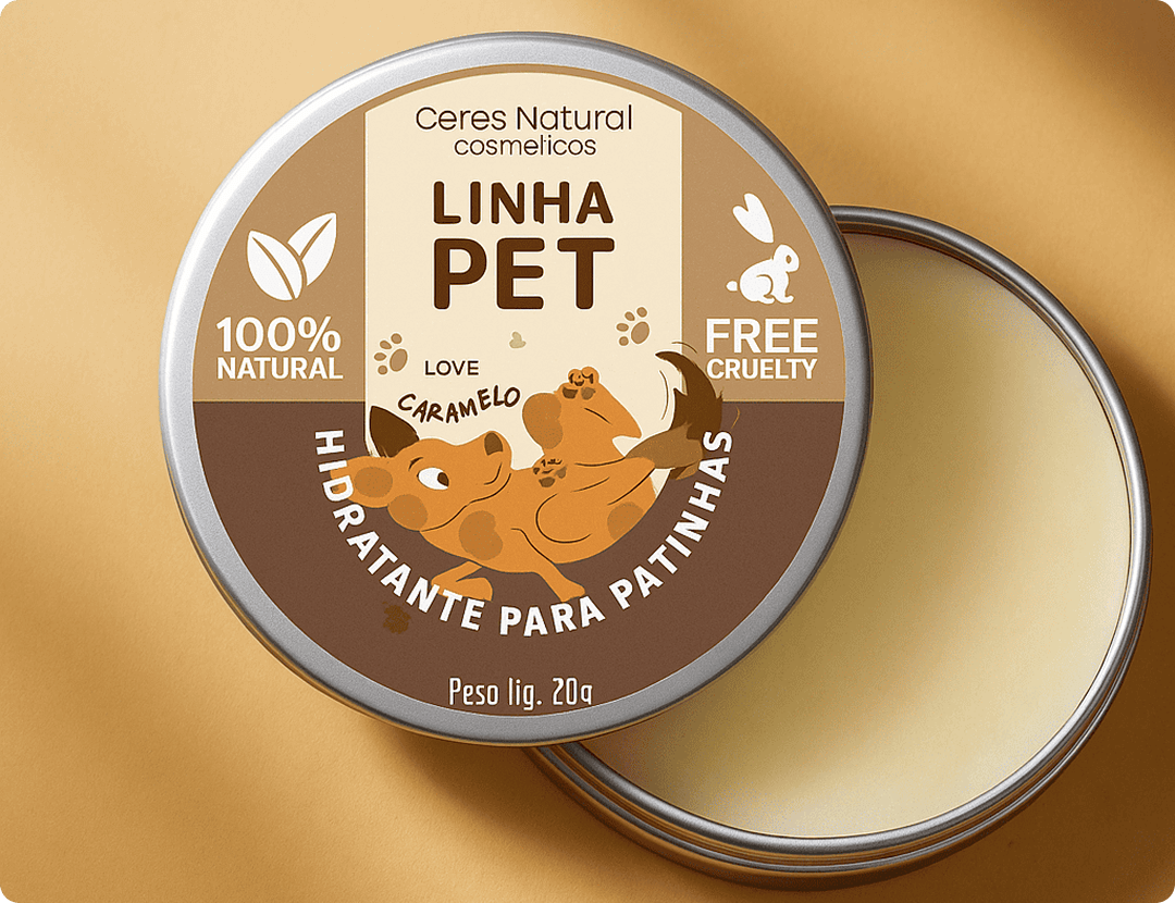 Hidratante Vegano e Lambível para Patas de Cães e Gatos