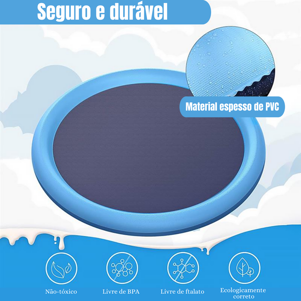 Esteira Inflável Chafariz Pawzly™ em ação