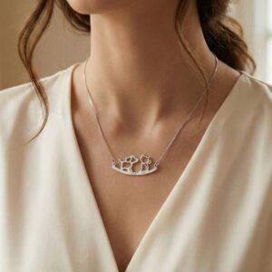 Colar Feminino em Prata 925 com Pingente de Cachorro e Gato – Lupzy™ | Amor Pet Eterno