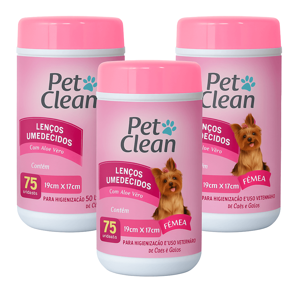Kit com 3 Pacotes de Lenços Umedecidos para Pets – Higiene Rápida e Segura - Imagem 6