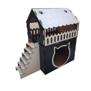 Casinha Duplex CatHouse™ – 2 Andares, Aventura e Conforto