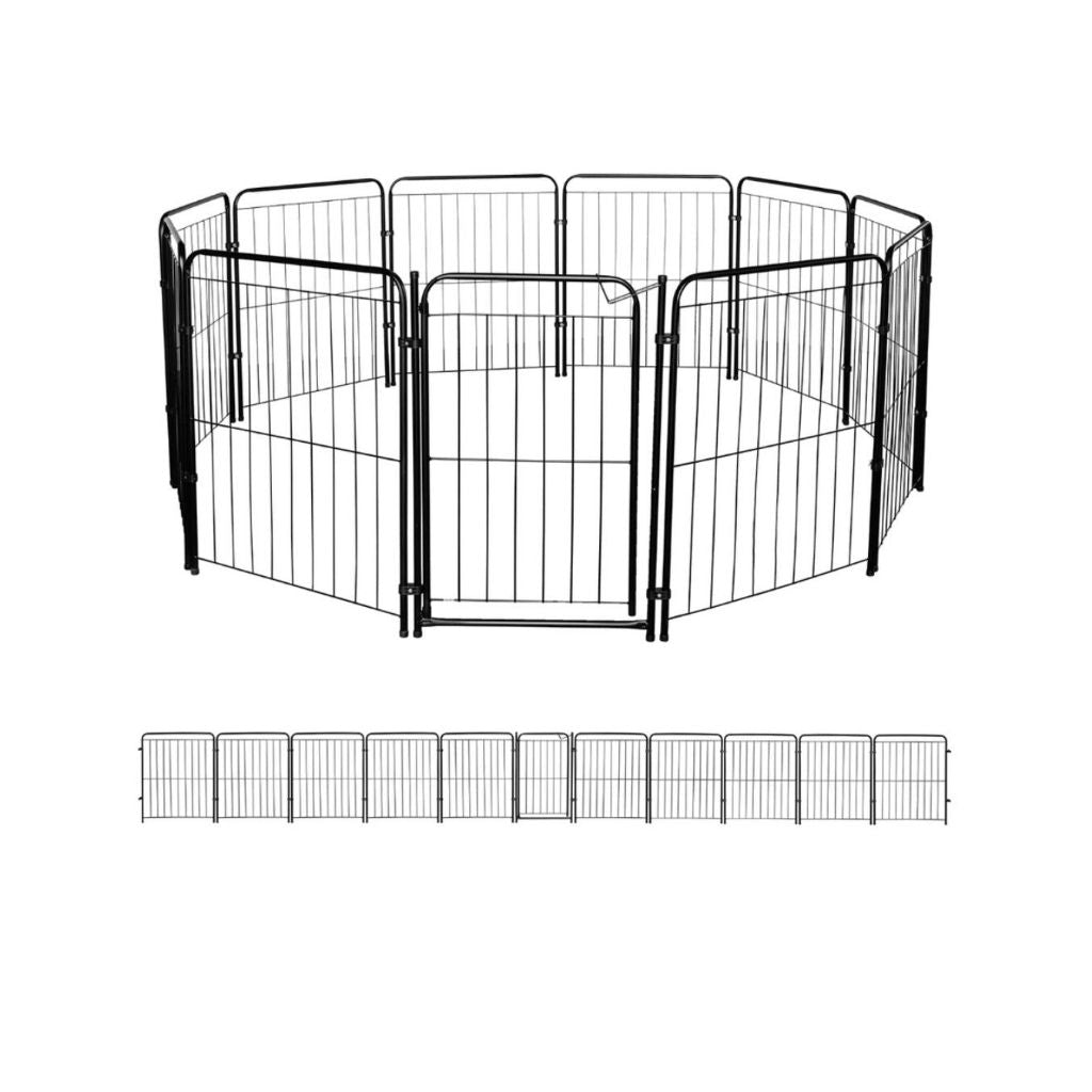 Cercado Pet Dobrável com Portão 82cm em Aço – Duty™ | Segurança Modular para Pets e Crianças