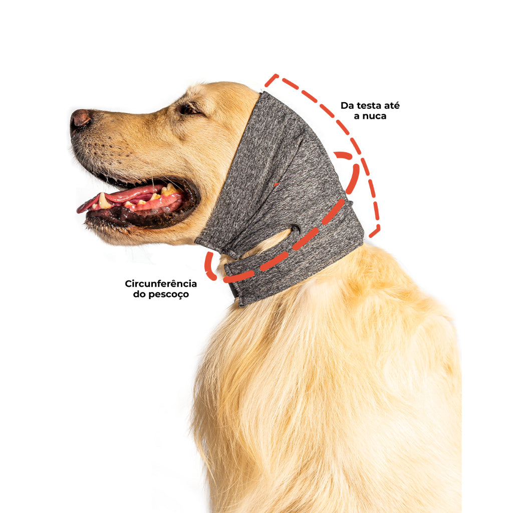 Protetor Auricular para Cães Antirruído & Pós-Cirúrgico – Pet Designer™ | Proteção Contra Fogos e Otites - Imagem 3