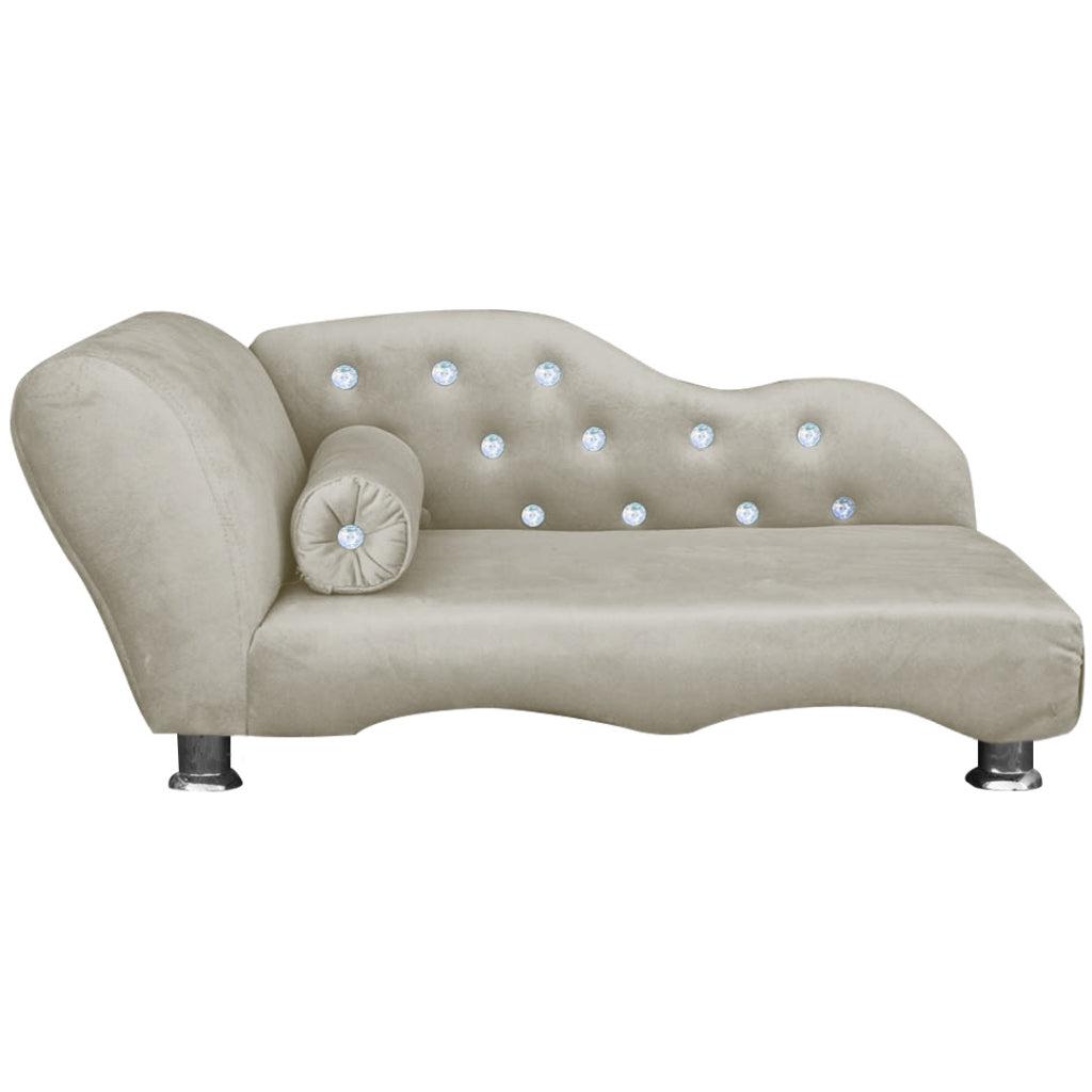 Cama Sofá Recamier em Suede para Cachorro e Gato com Strass Lupzy - Imagem 3