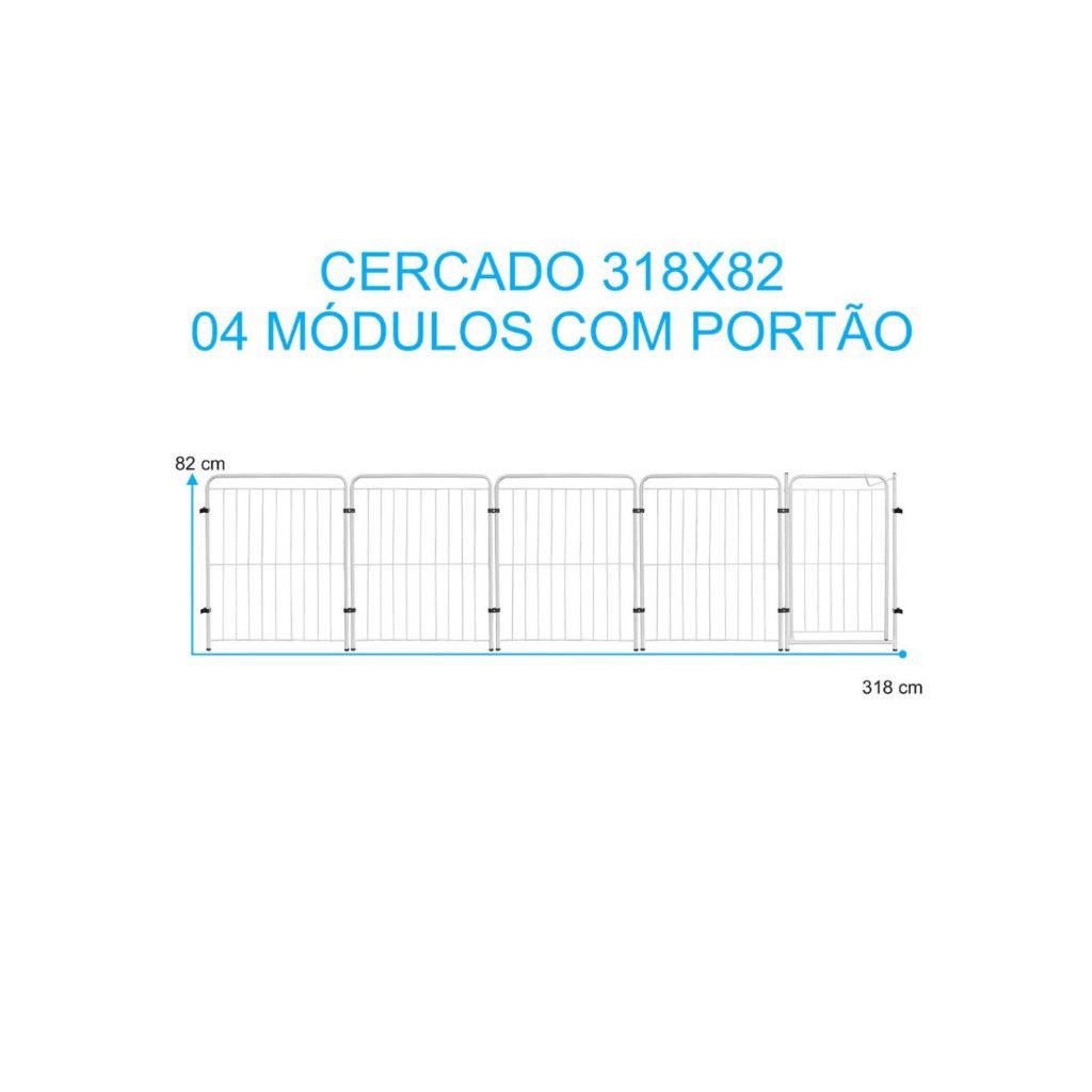 Cercado Pet Dobrável com Portão 82cm em Aço – Duty™ | Segurança Modular para Pets e Crianças - Imagem 9