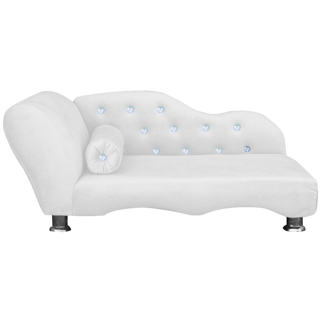 Cama Sofá Recamier em Suede para Cachorro e Gato com Strass Lupzy - Imagem 4