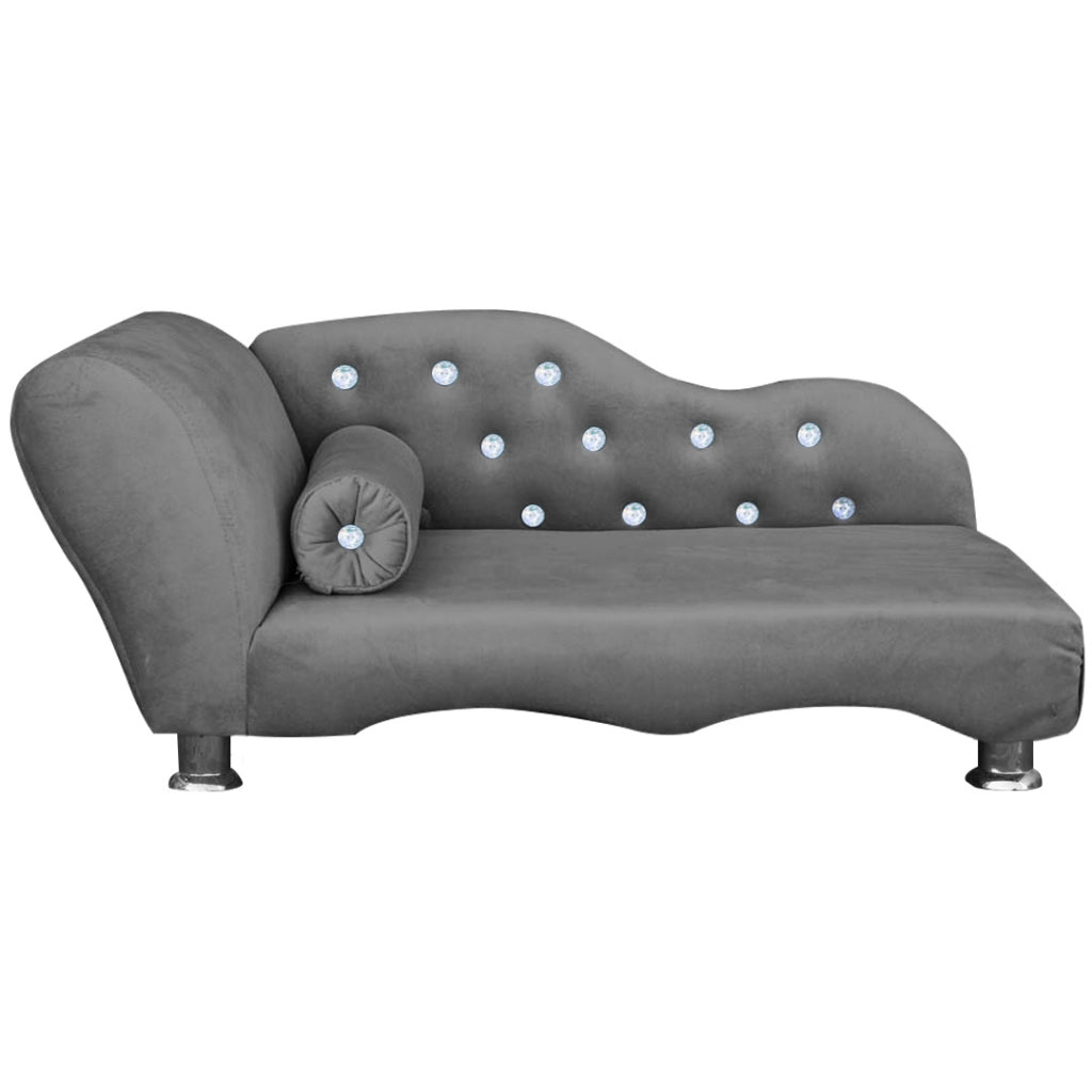 Cama Sofá Recamier em Suede para Cachorro e Gato com Strass Lupzy - Imagem 5