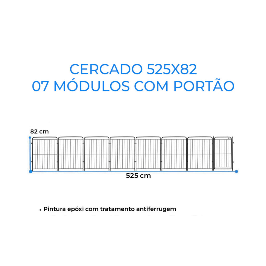 Cercado Pet Dobrável com Portão 82cm em Aço – Duty™ | Segurança Modular para Pets e Crianças - Imagem 12