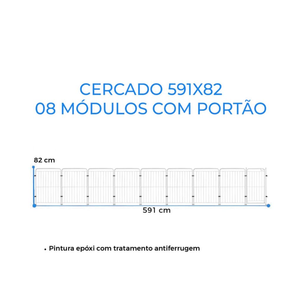 Cercado Pet Dobrável com Portão 82cm em Aço – Duty™ | Segurança Modular para Pets e Crianças - Imagem 15