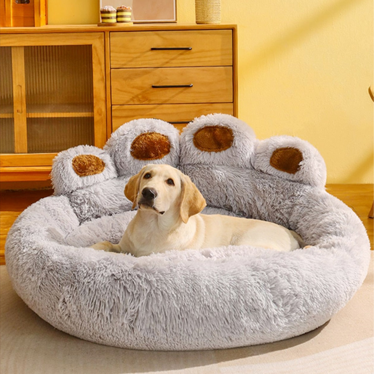 Cama Anti Ansiedade Formato Pata para Cachorro e Gato Pawzy