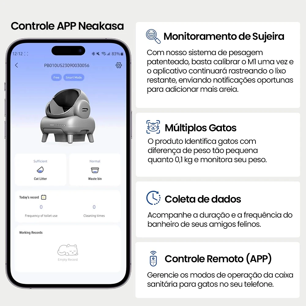 Caixa Neakasa controle app Tuya