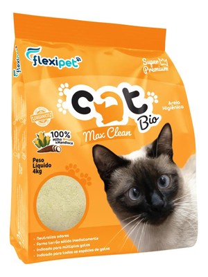 Areia Catbio Biodegradável - Max Clean - Grãos Finos