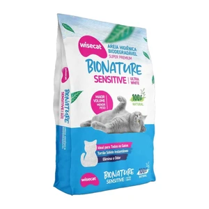 Areia Higiênica Para Gatos Biodegradável Bionature Wisecat Sensitive