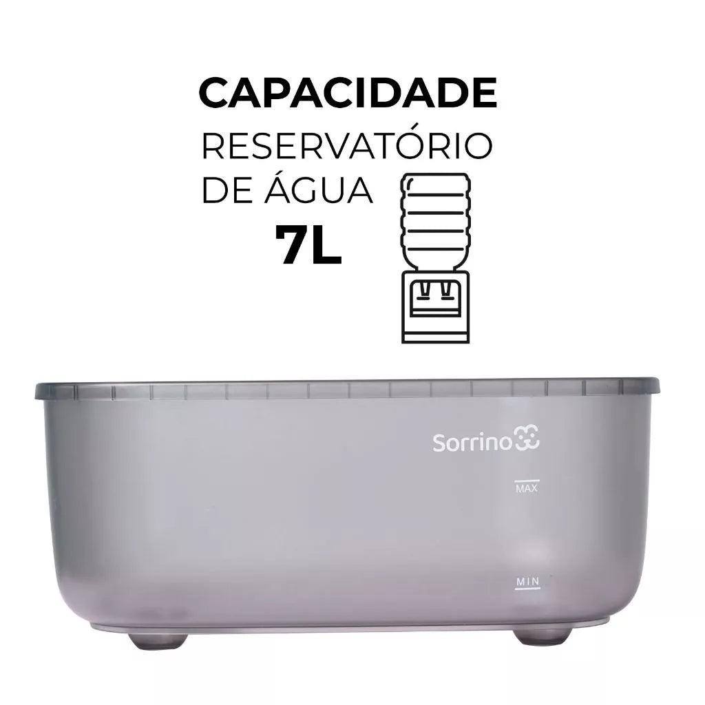Bebedouro Automático 7L com Sensor Elevado Sem Fio para Cachorro e Gato Aço Inox Sorrino - Imagem 3