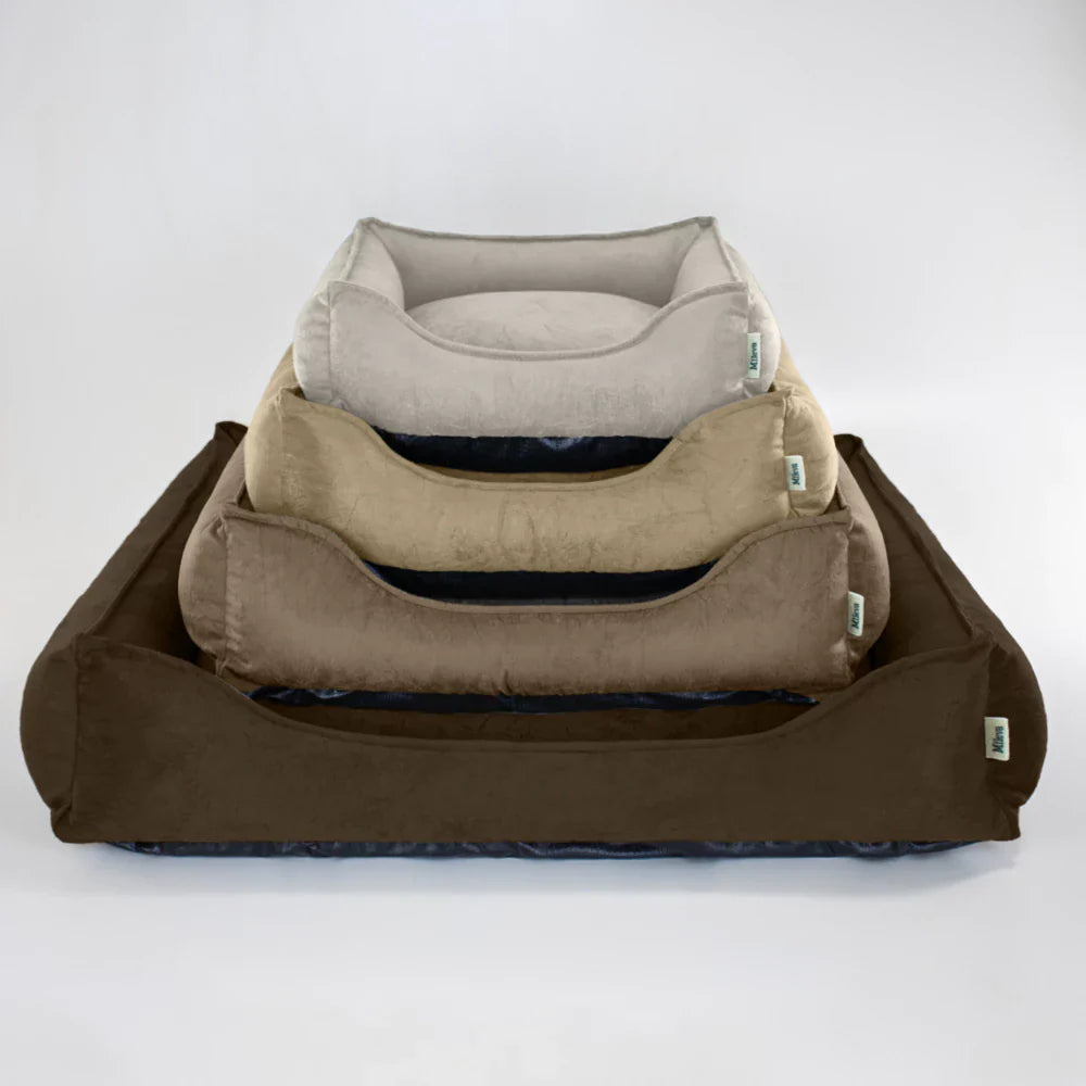 Cama Pet Suede com Zíper e Fundo Impermeável – Mileva | Conforto Aconchegante para Todos os Portes
