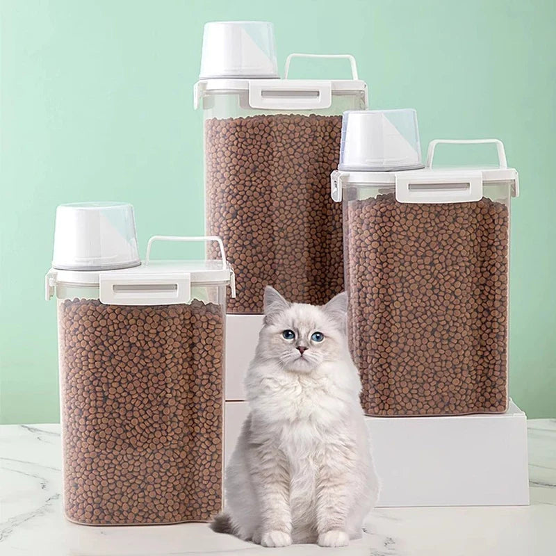 Tanque Hermético para Ração 1.8L, 2.5L e 3.0L – Lupzy™ | Alimentos Sempre Frescos e Protegidos